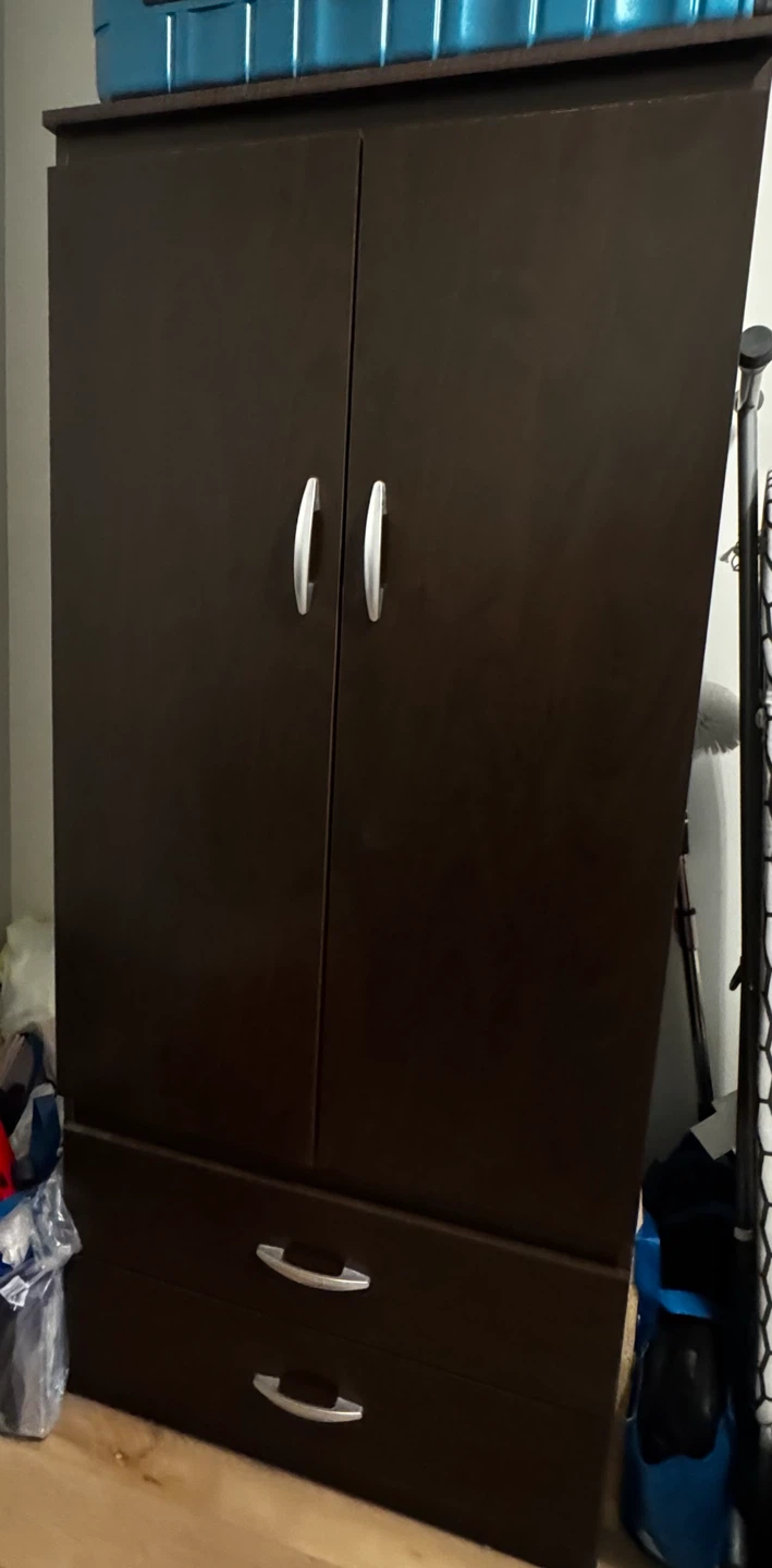 Armoire - 4 shelves, 2 drawers