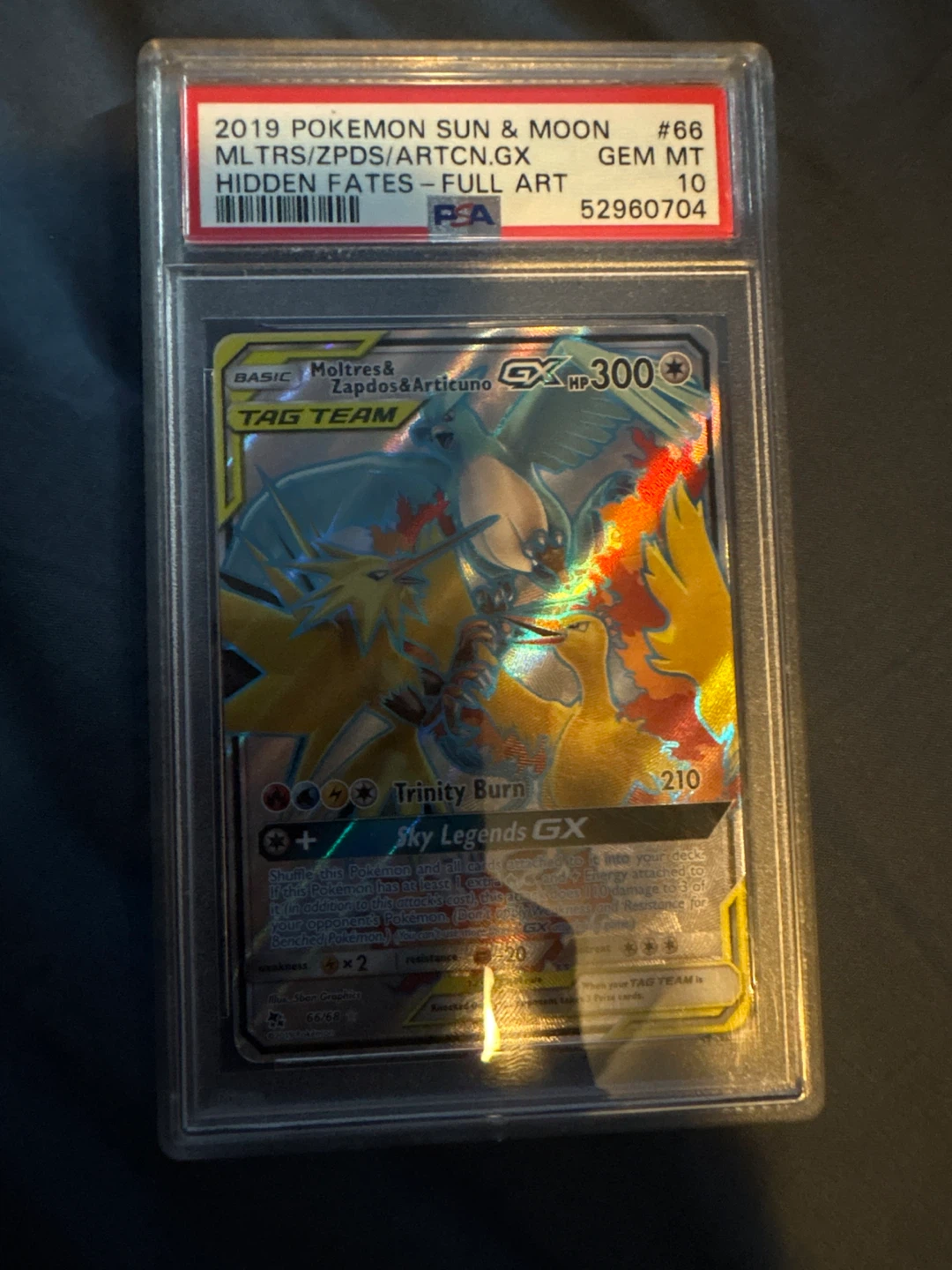 Moltres zapdos arcticuno gx psa 10