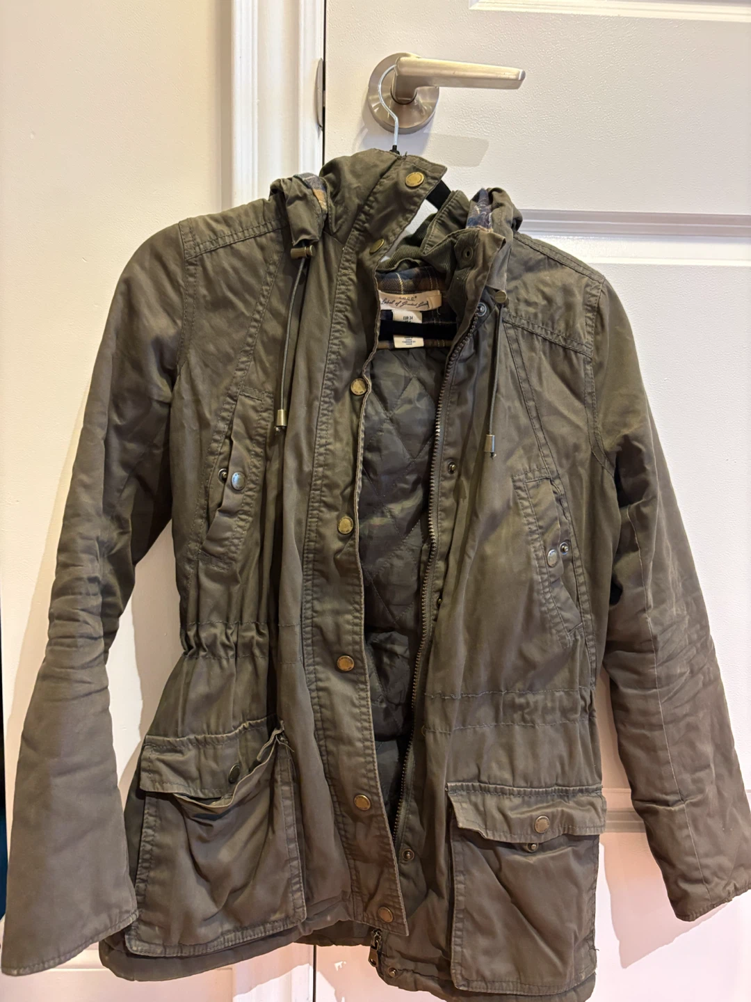 Olive Green Utility Jacket Size 4 - photo 2