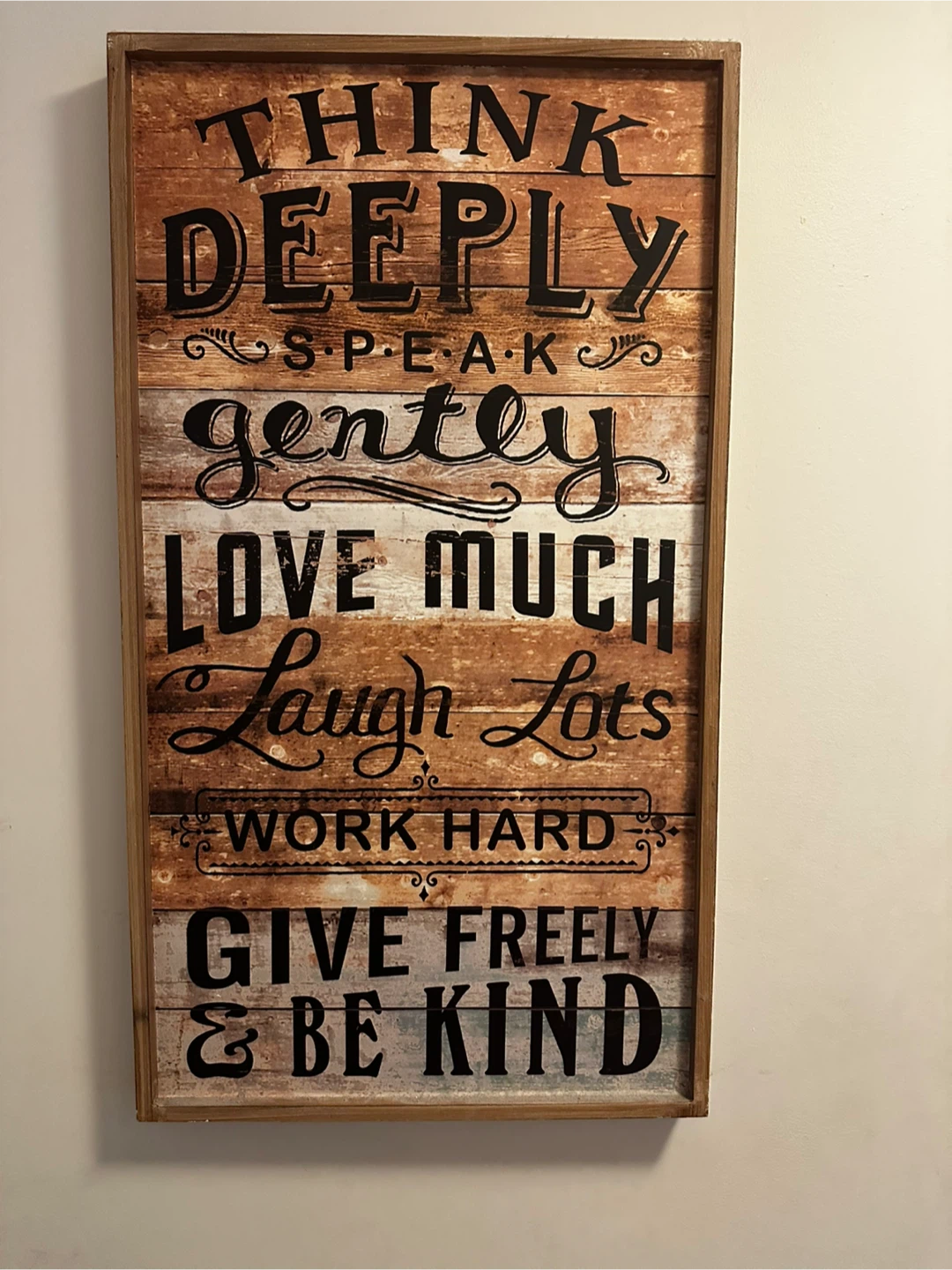 Wall Art Sign with Inspirational Quotes