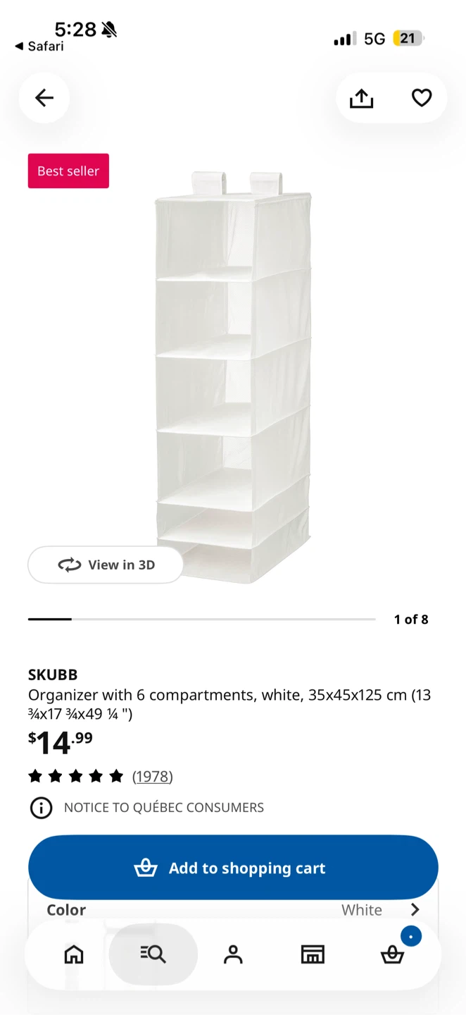 Set of 2.IKEA SKUBB Hanging Closet Organizer - photo 3