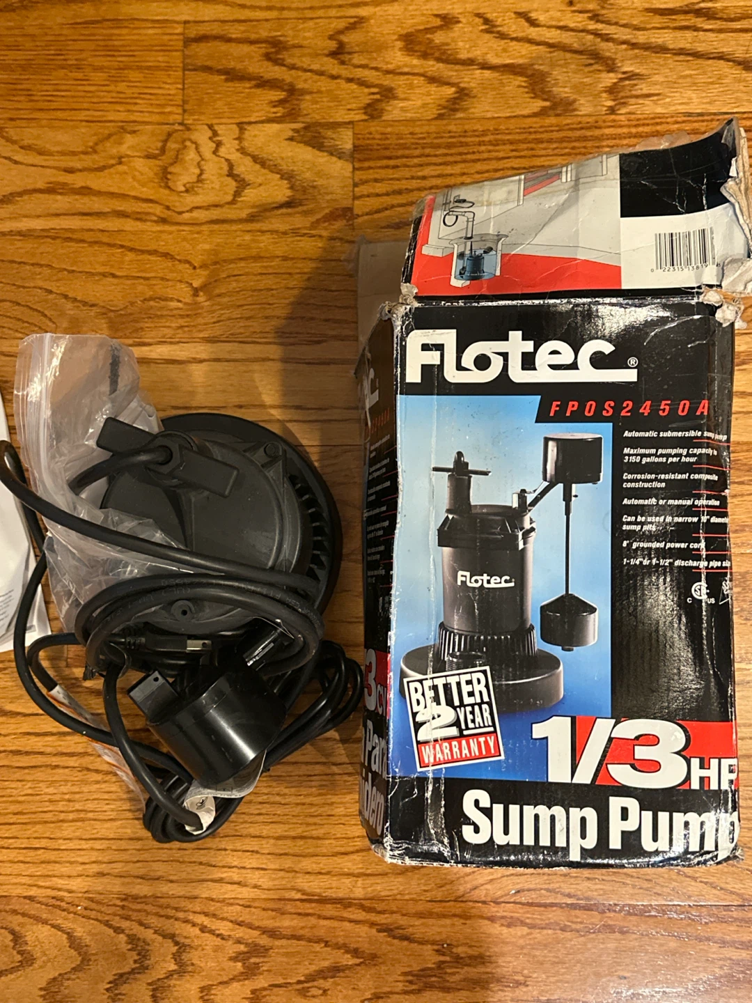 Flotec FPOS2450A 1/3 HP Submersible Sump Pump