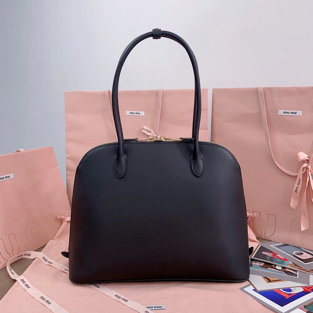 MlU Black Leather Tote Bag - photo 4