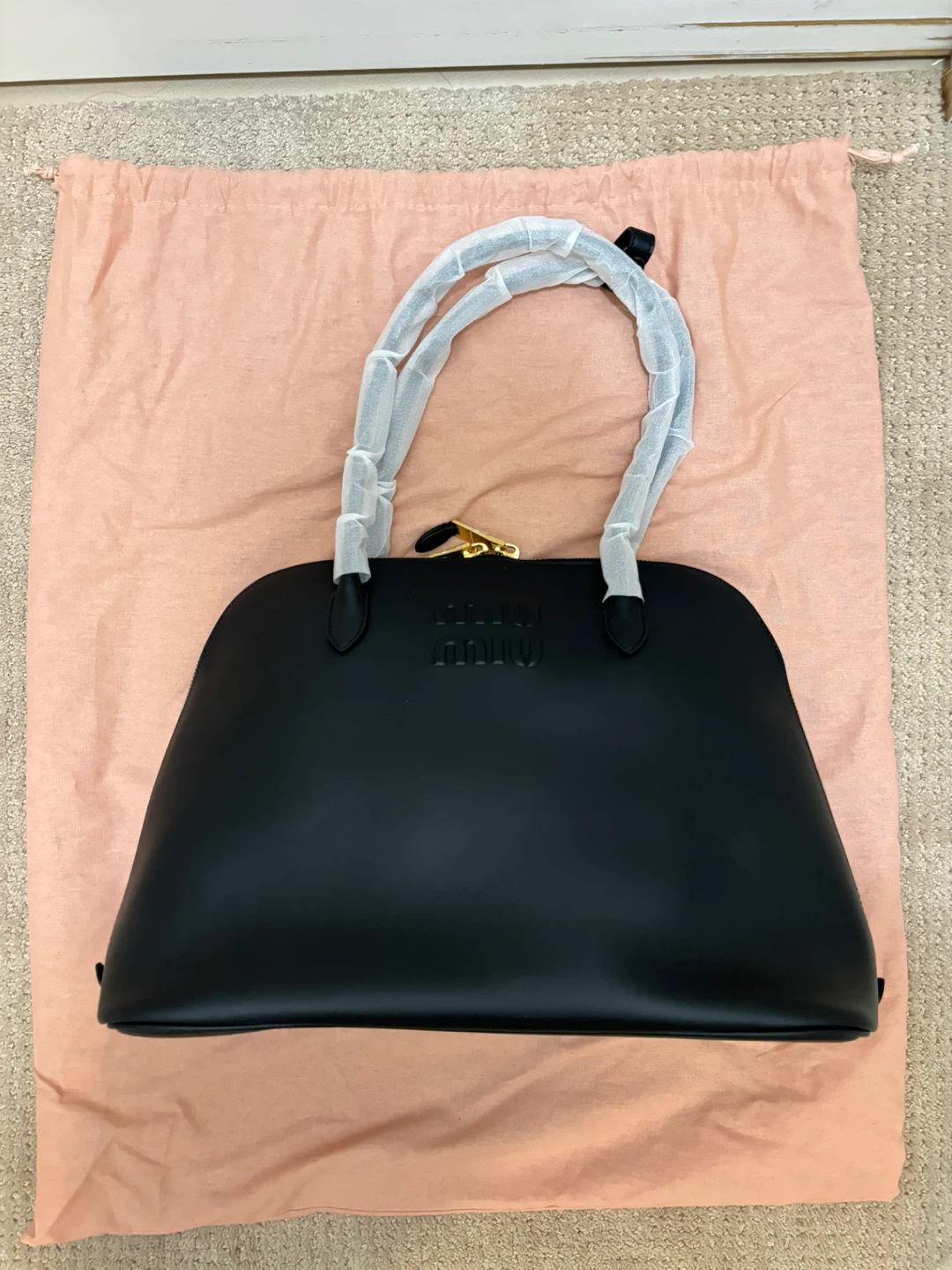 MlU Black Leather Tote Bag - photo 2