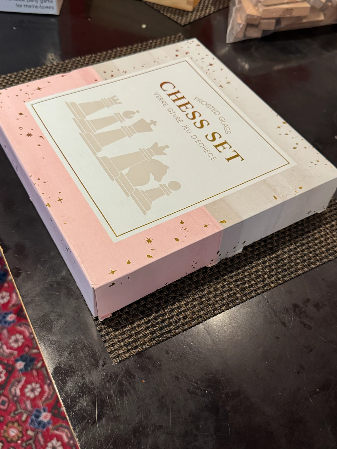 Indigo Frosted Glass Chess Set - photo 2