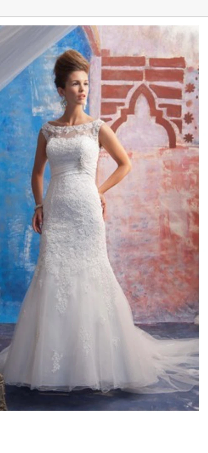 Alfred Sung Bridal  Lace Wedding Dress 9174