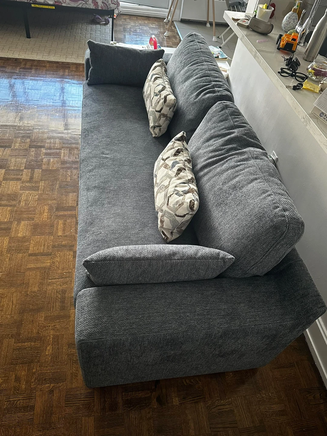 Blue Fabric Sofa - photo 2