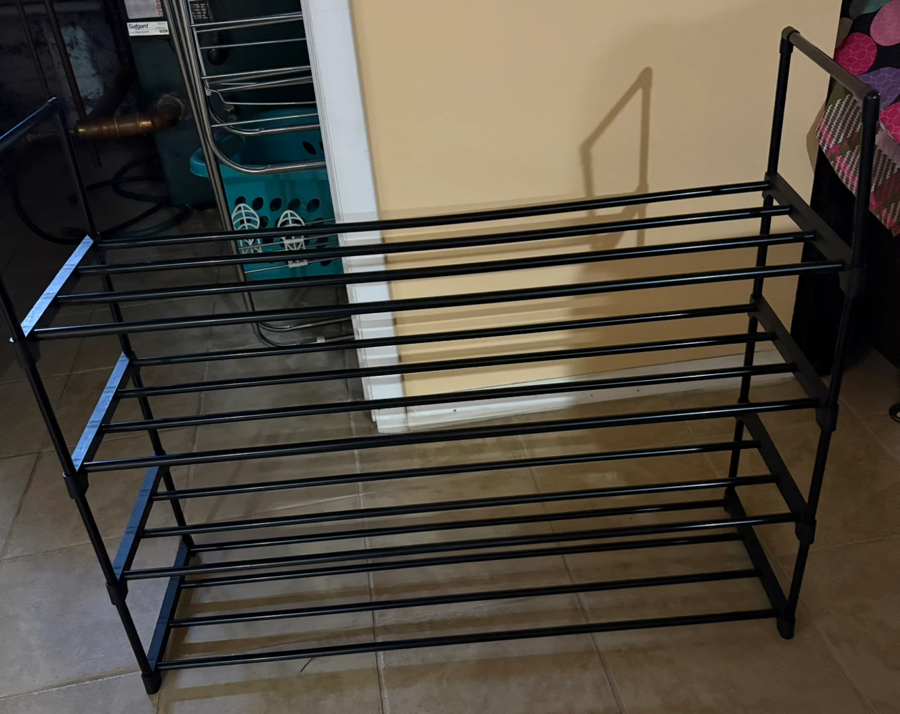 Black Metal Shoe Rack