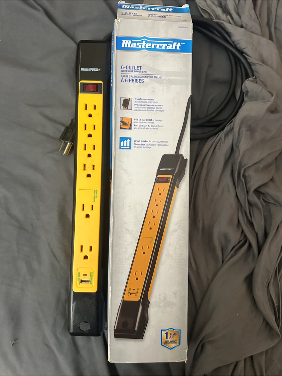 Mastercraft 6-Outlet Workshop Power Bar