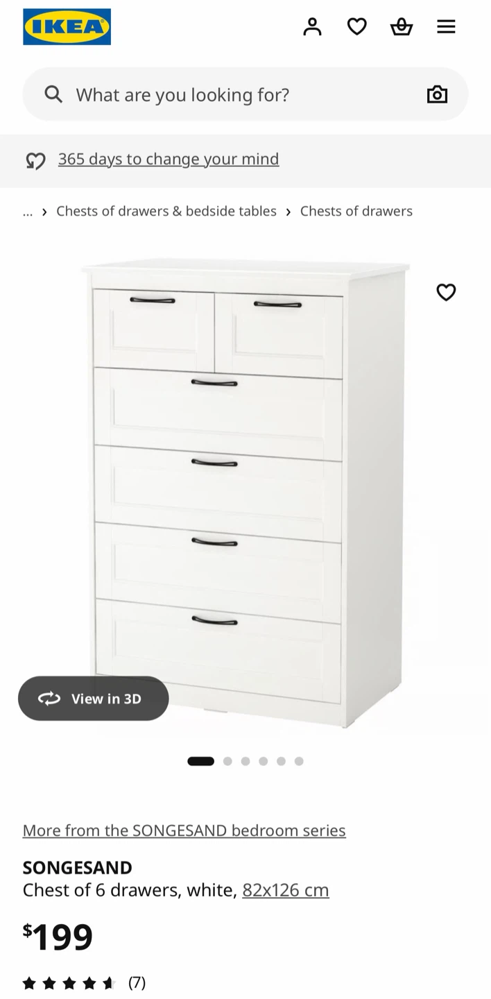 IKEA Songesand 6-Drawer Chest - photo 4