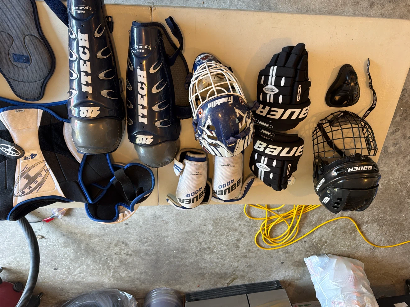 Assorted Hockey Equipment Set