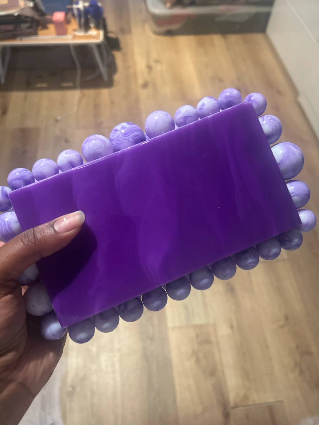 MOVING SALE! Purple Acrylic Clutch