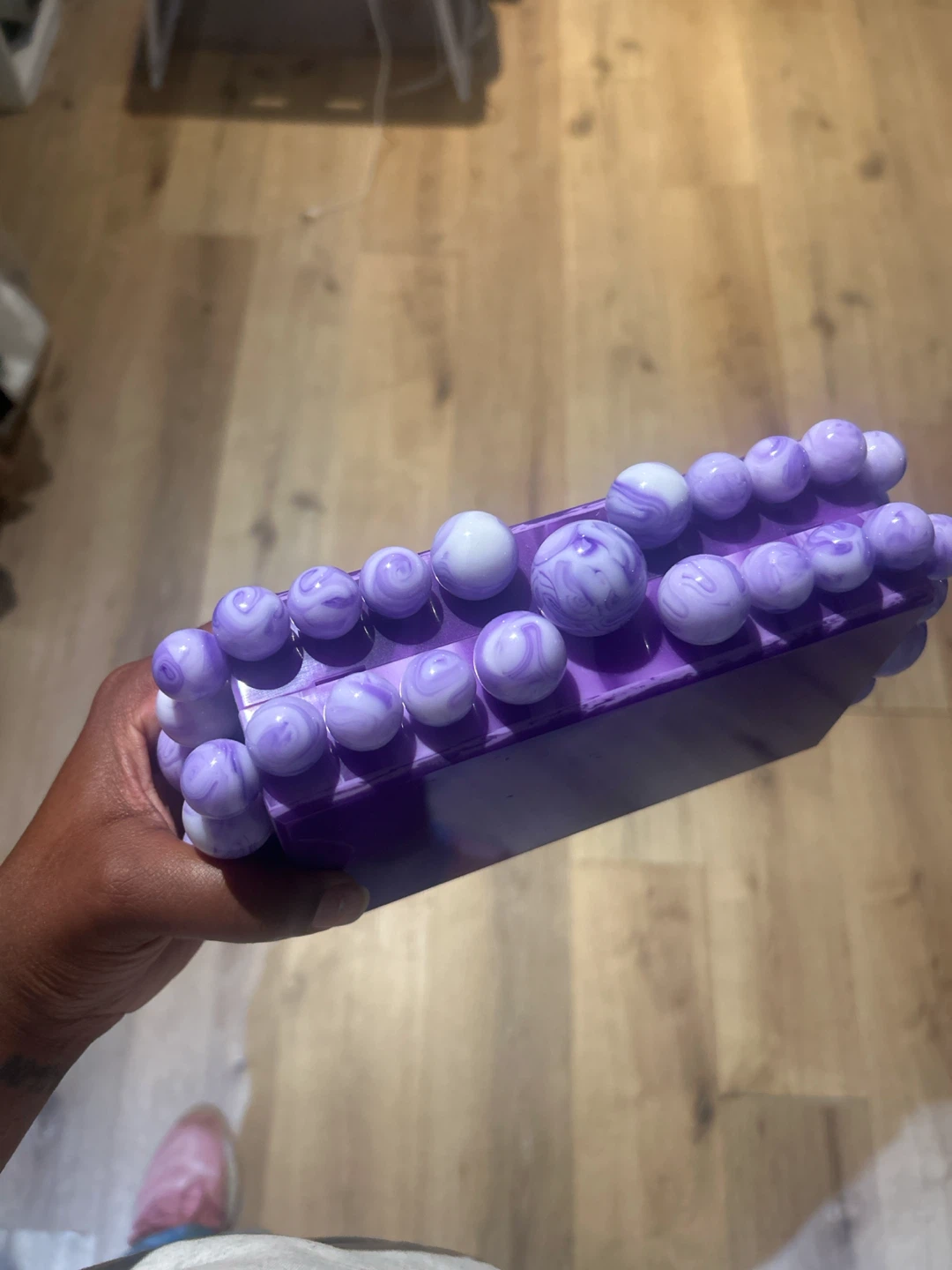 MOVING SALE! Purple Acrylic Clutch - photo 2