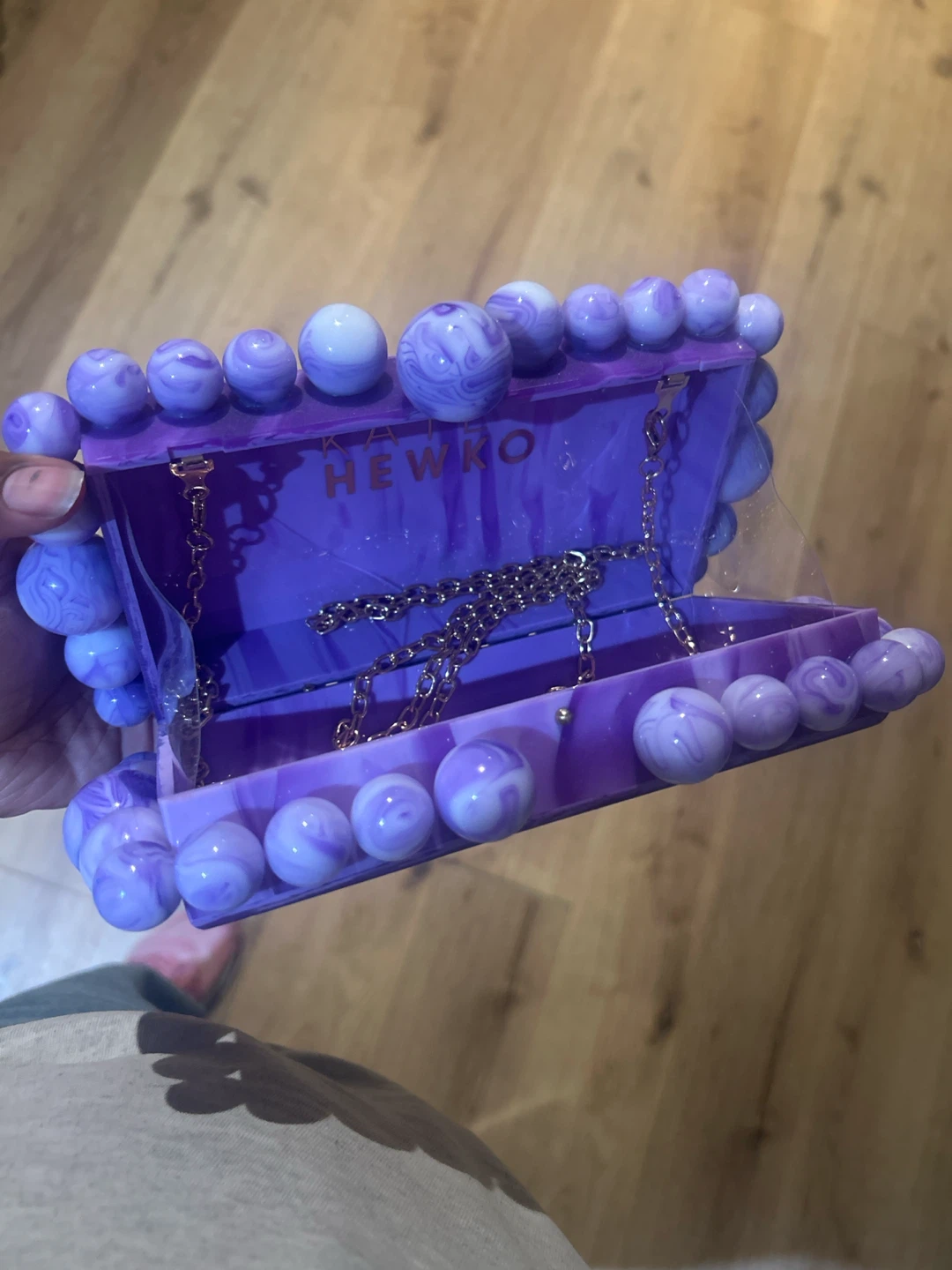 MOVING SALE! Purple Acrylic Clutch - photo 3