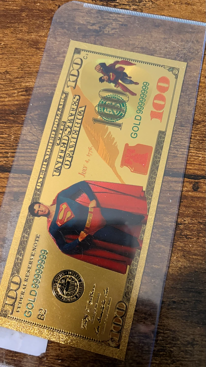 Superman Gold Foil Novelty Banknote