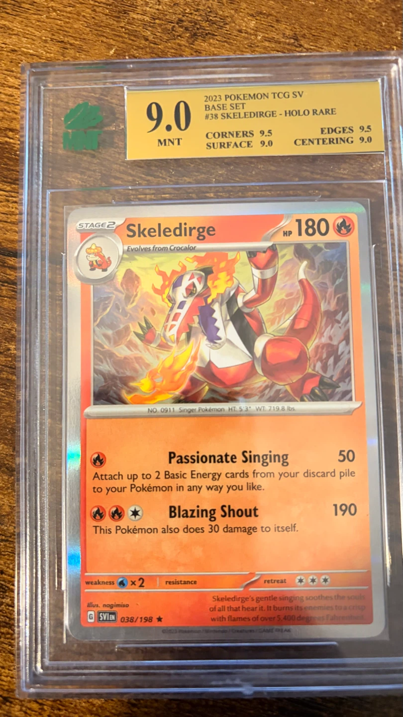 2023 Pokemon Skeledirge Holo Rare MNT 9.0
