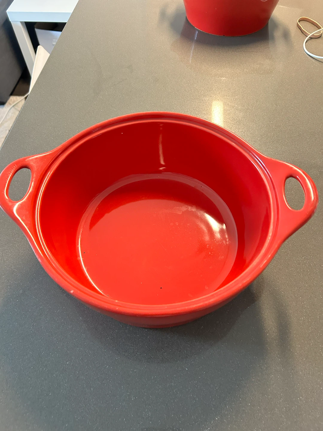 CorningWare Creations Red Stoneware Casserole Dish