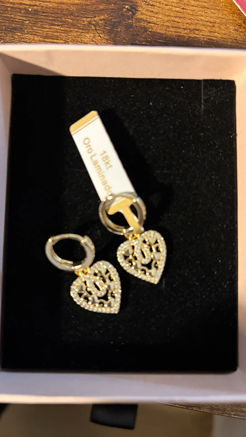 Linona Jewelry 18kt Gold Laminado Heart Hoop Earrings - photo 2