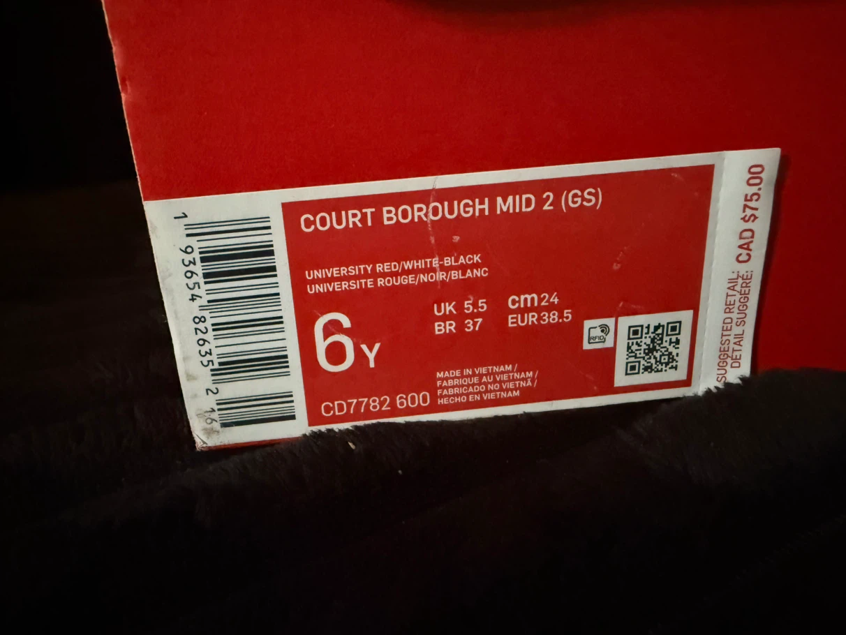 Nike Court Borough Mid 2 GS Sneakers - Red - photo 2