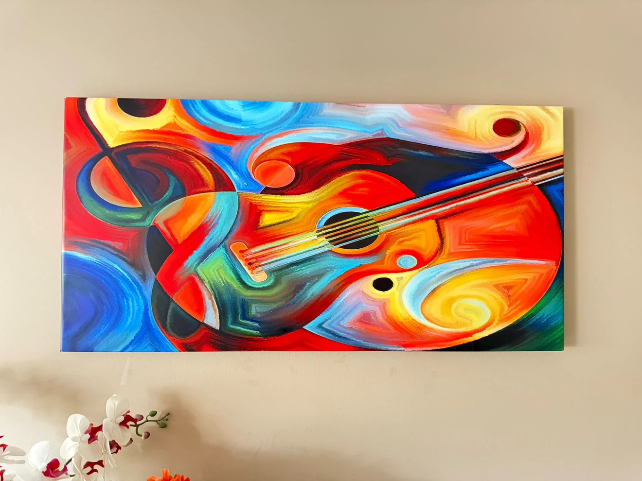 Abstract Guitar Canvas Wall Art
