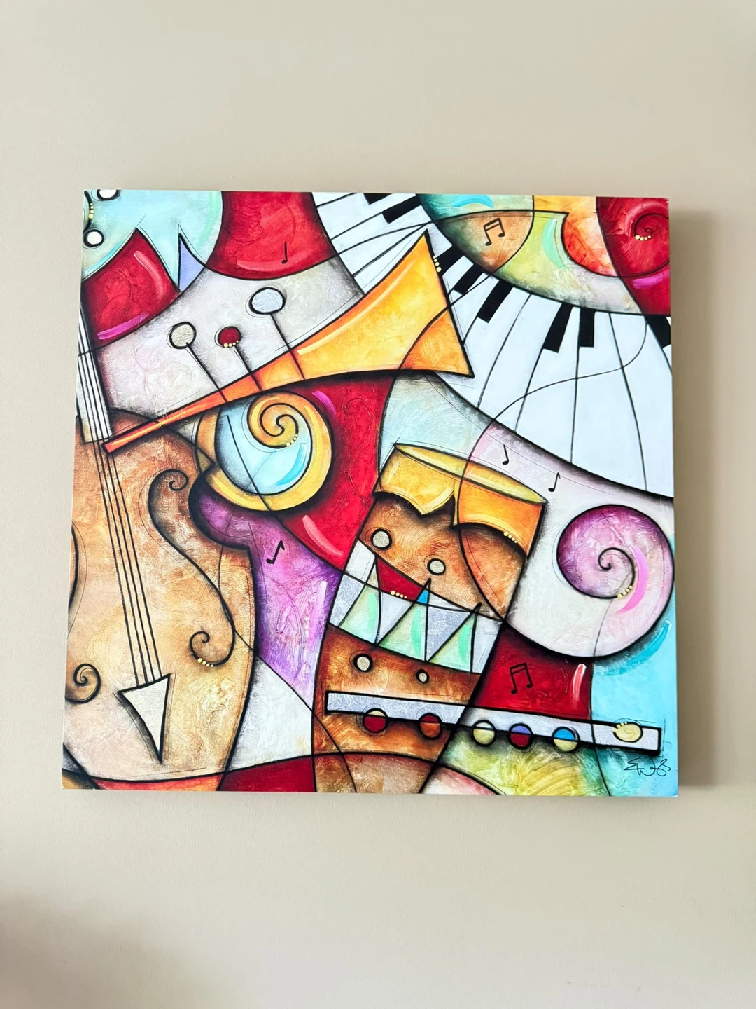 Abstract Musical Instrument Canvas Wall Art