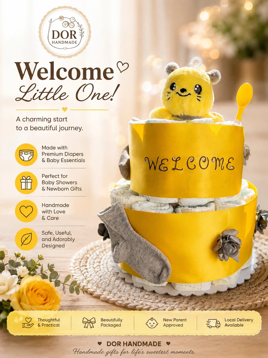Diaper cake for boys and girls - photo 2