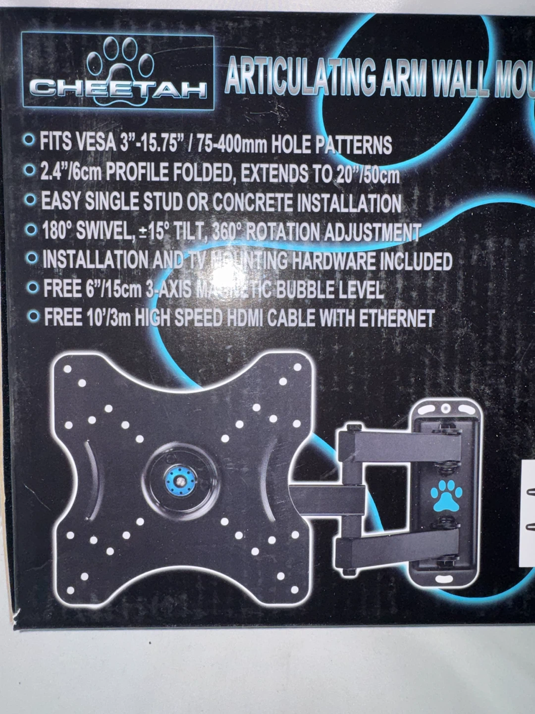 Cheetah Articulating TV Wall Mount Model ALAMLB - photo 3