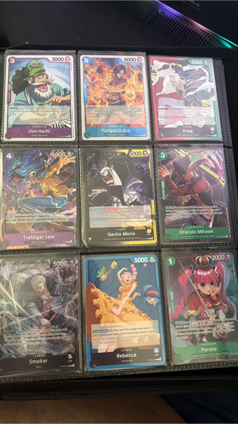 One Piece Card Game Collection in Binder