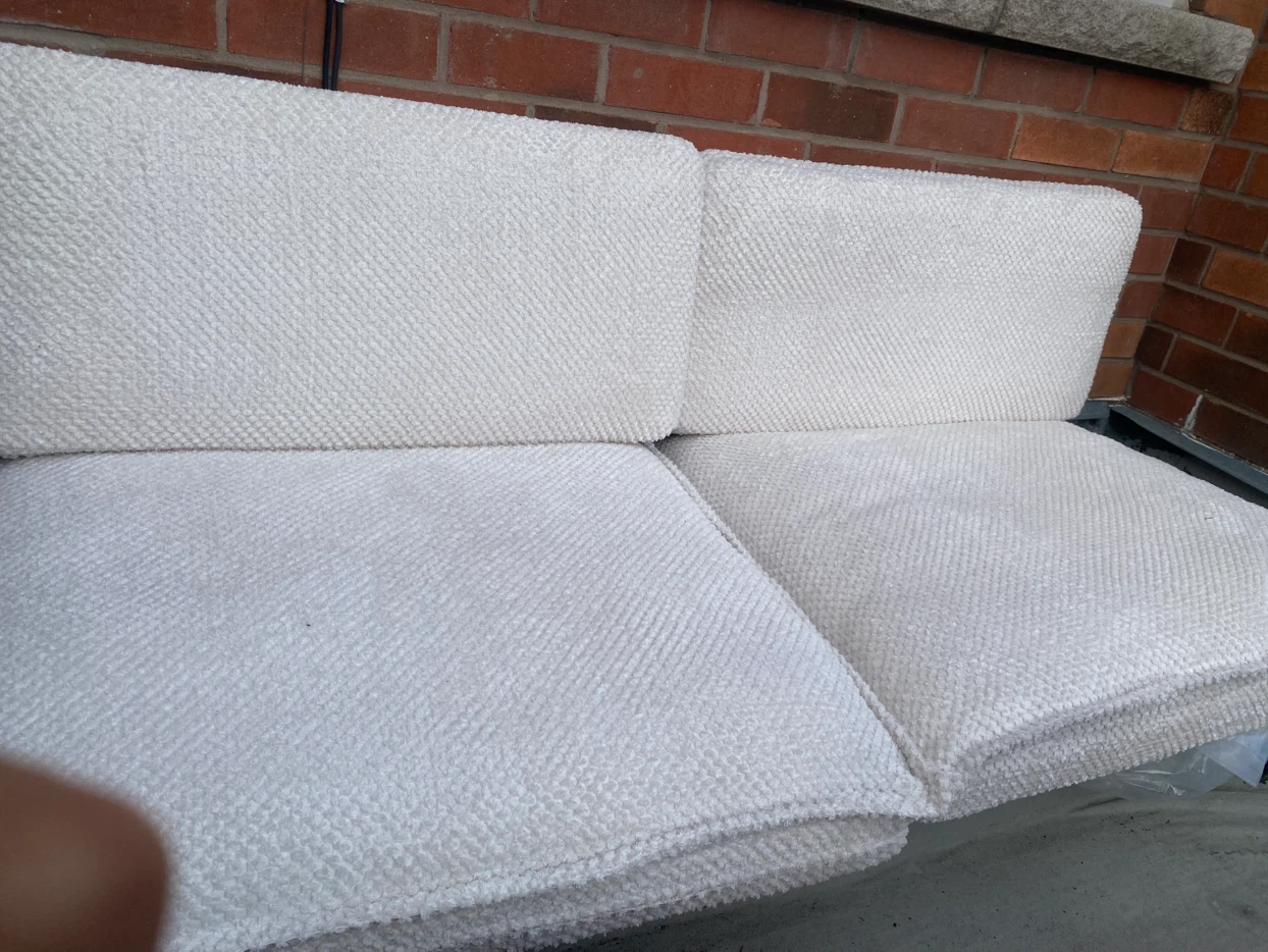 White Textured Modular Floor Sofa