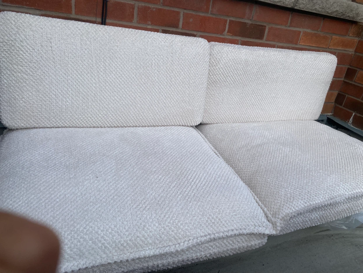 White Textured Modular Floor Sofa - photo 2