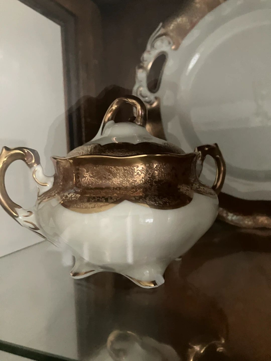 Vintage Gold Trimmed Porcelain Tea Set