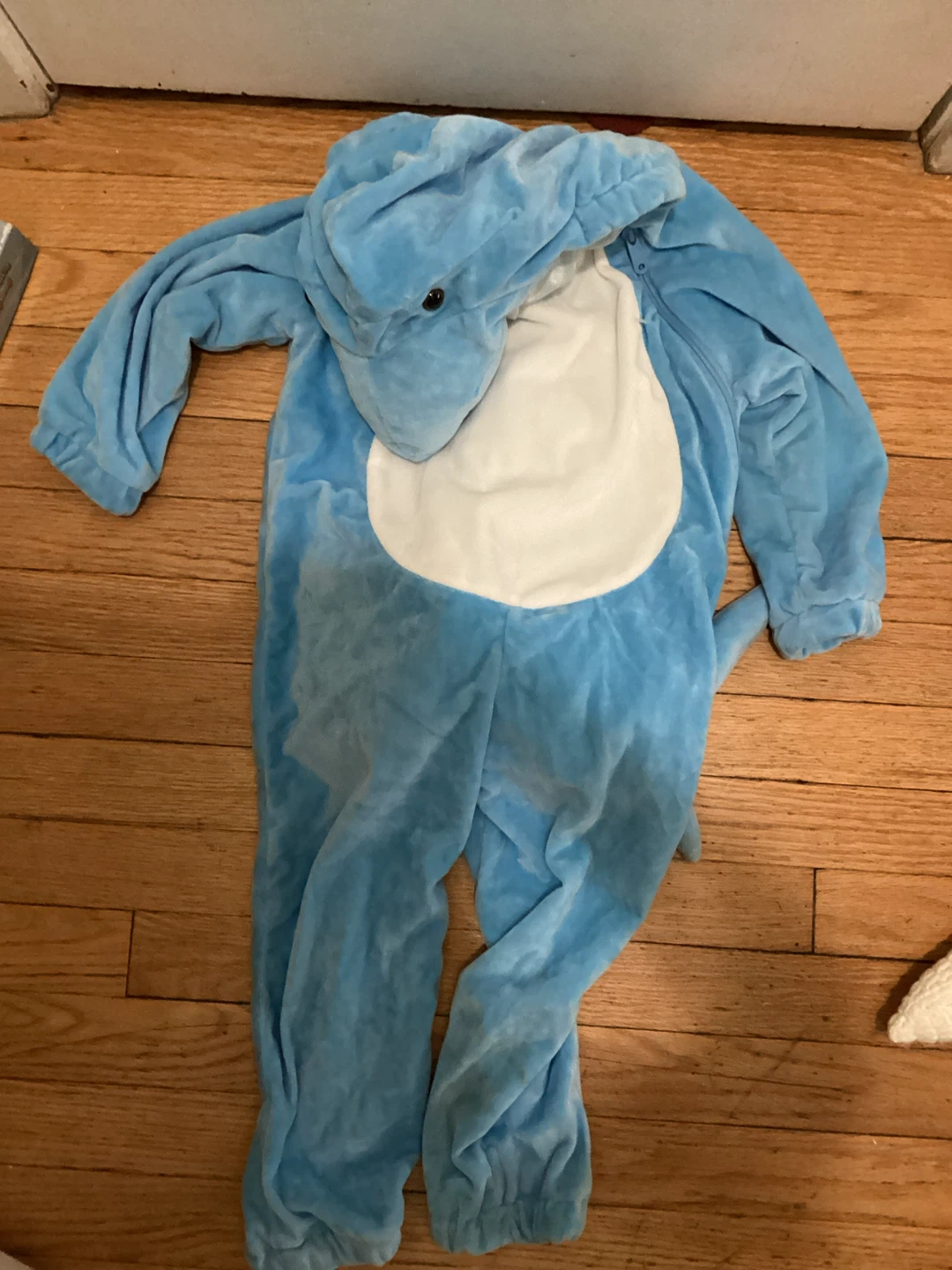 Blue Shark Costume Onesie 2-3T