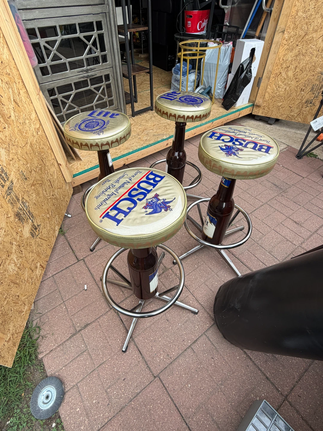Set of 4 Novelty Beer Bar Stools