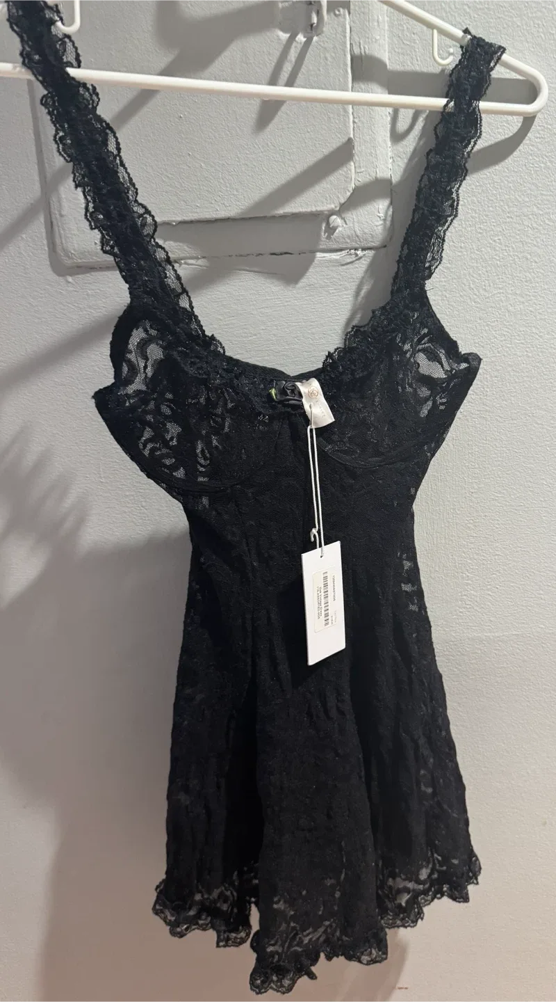 LA Luxuries Black Lace Vintage Dress - photo 3