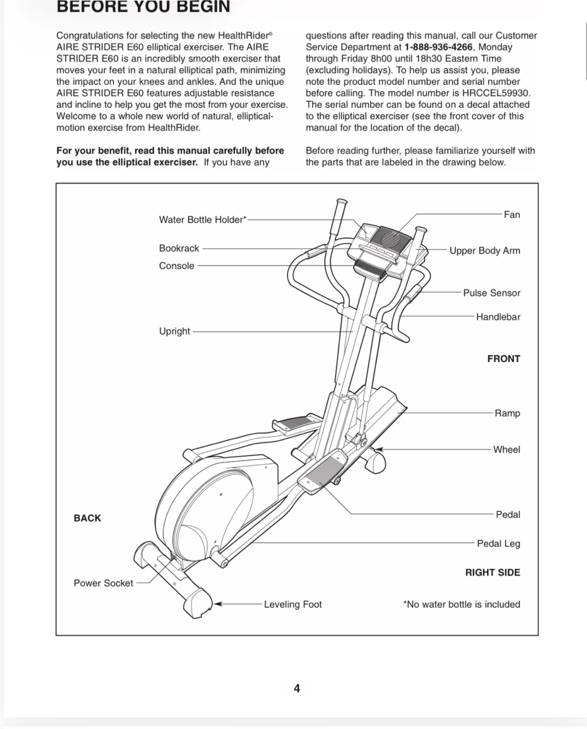 HealthRider AIRE STRIDER E60 Elliptical Machine - photo 4