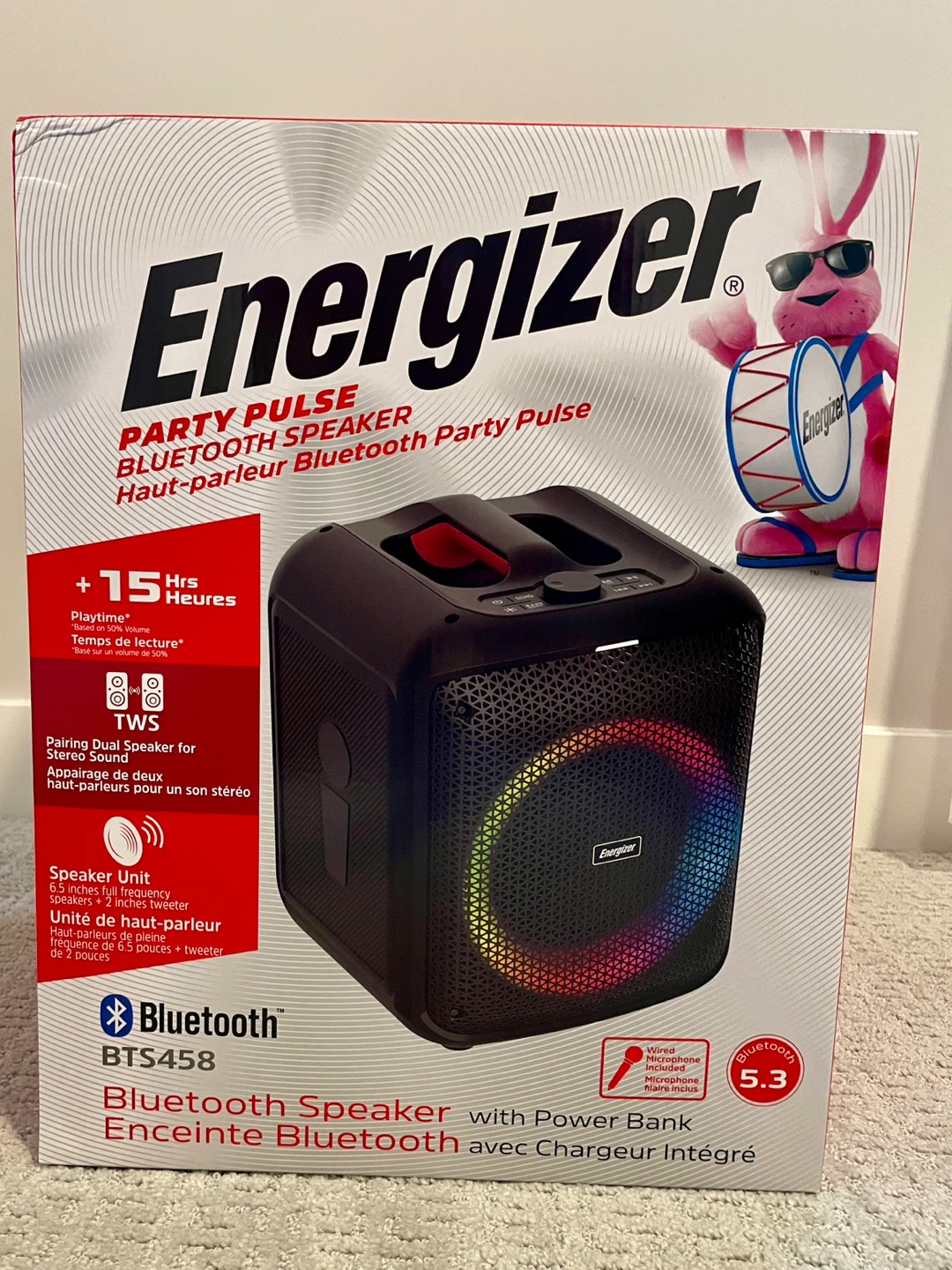Energizer Party Pulse Bluetooth Speaker BTS458