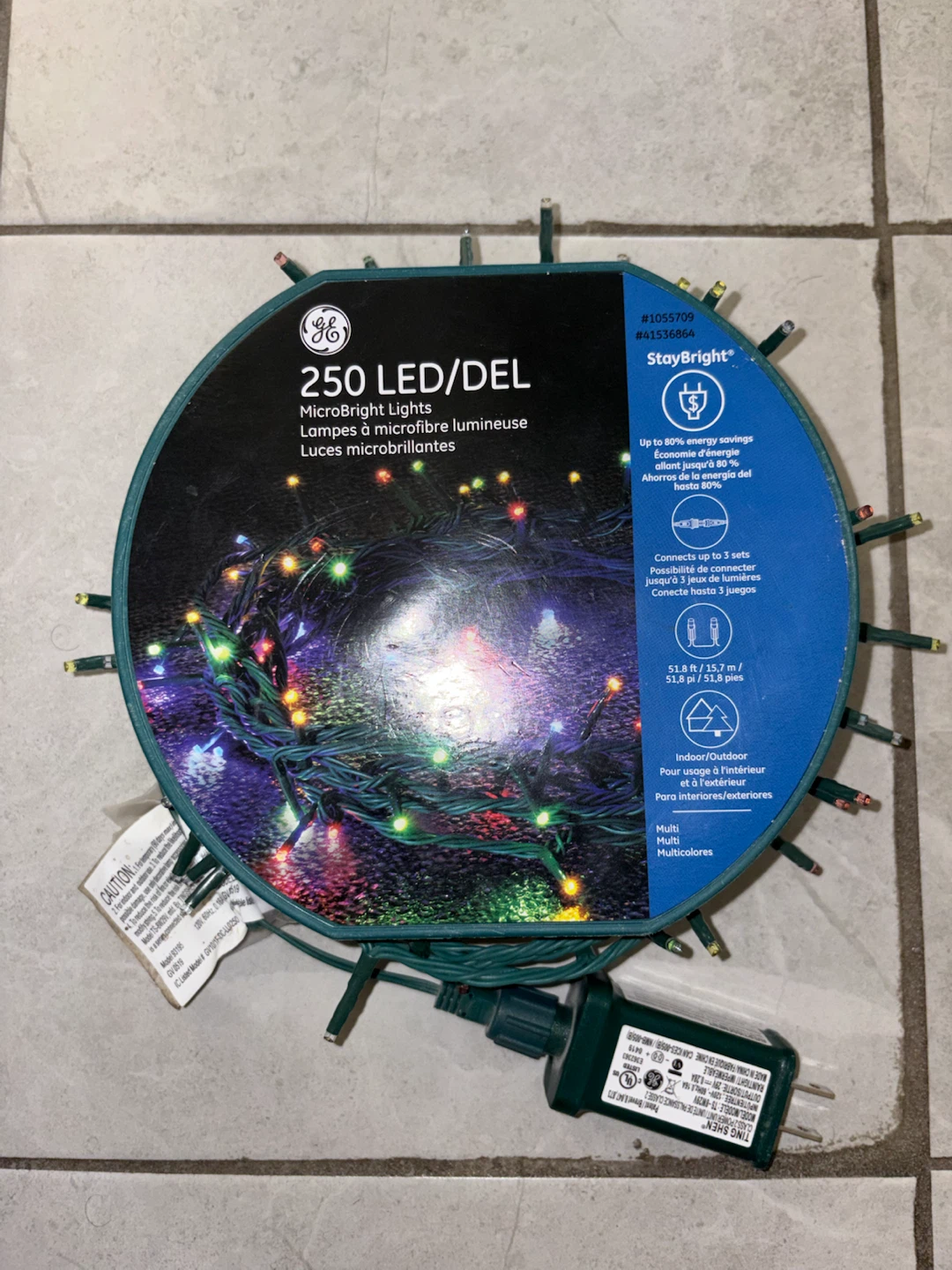 Christmas lights 250 LED, 51 feet