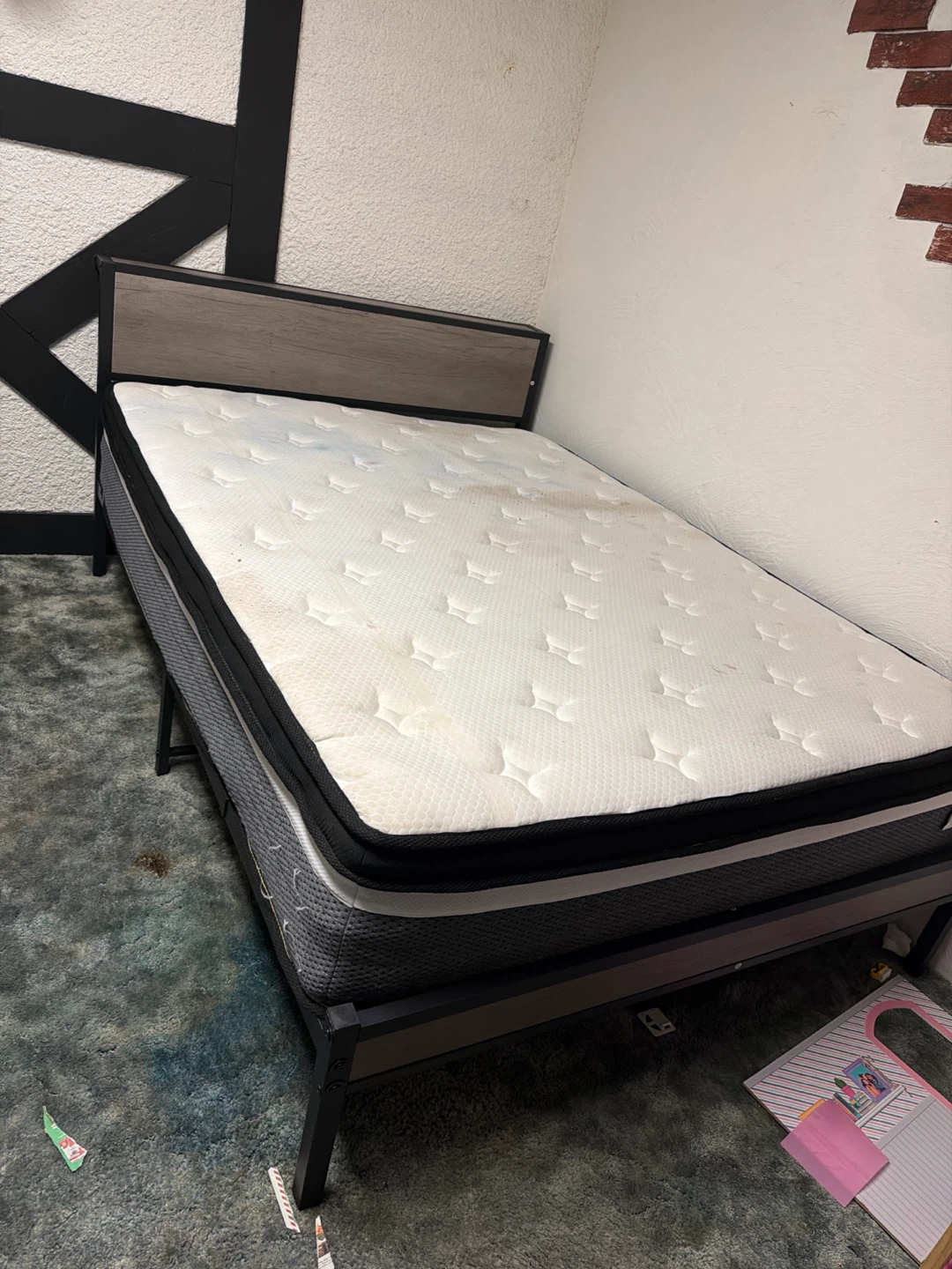 Full Size Bed Frame with Mattress