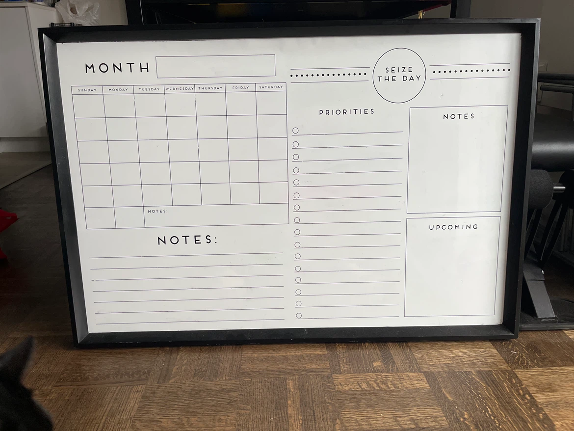 Large Wall-Mounted Monthly Planner Whiteboard