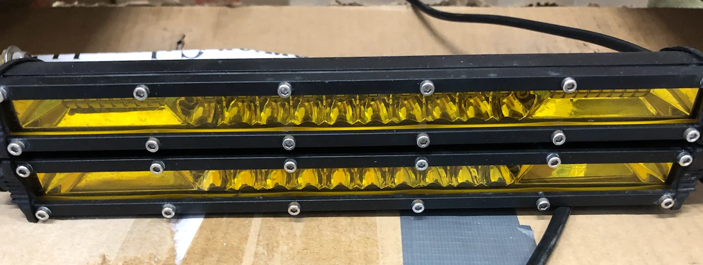 Two Amber LED Light Bars (Flood & Spot)