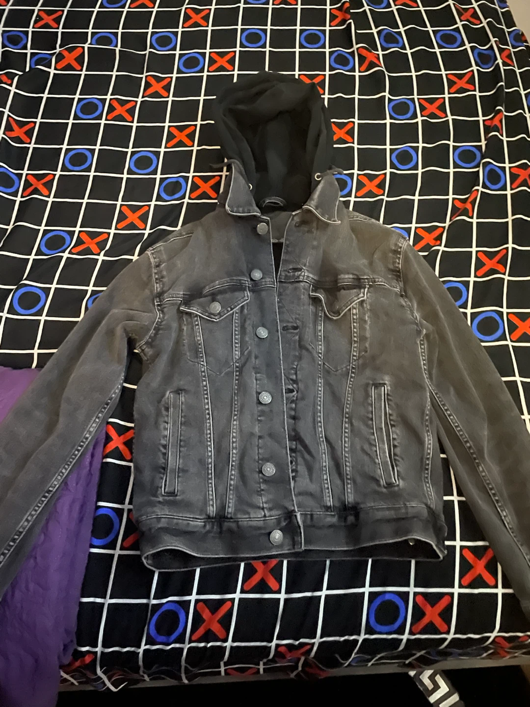 Real Good Black Denim Hooded Jacket