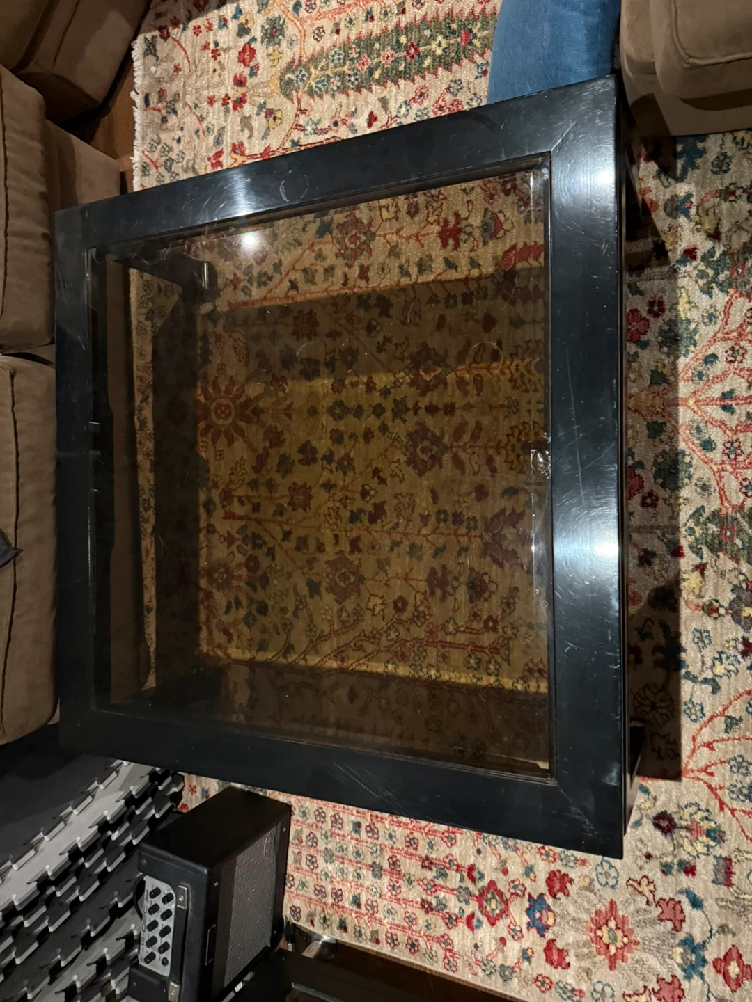 Black lacquer glass table - photo 2