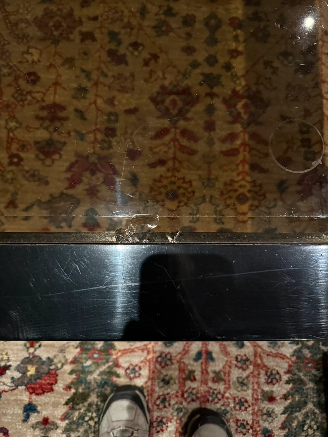 Black lacquer glass table - photo 4