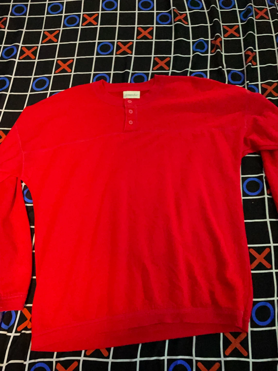 St. John's Bay Red Henley Shirt