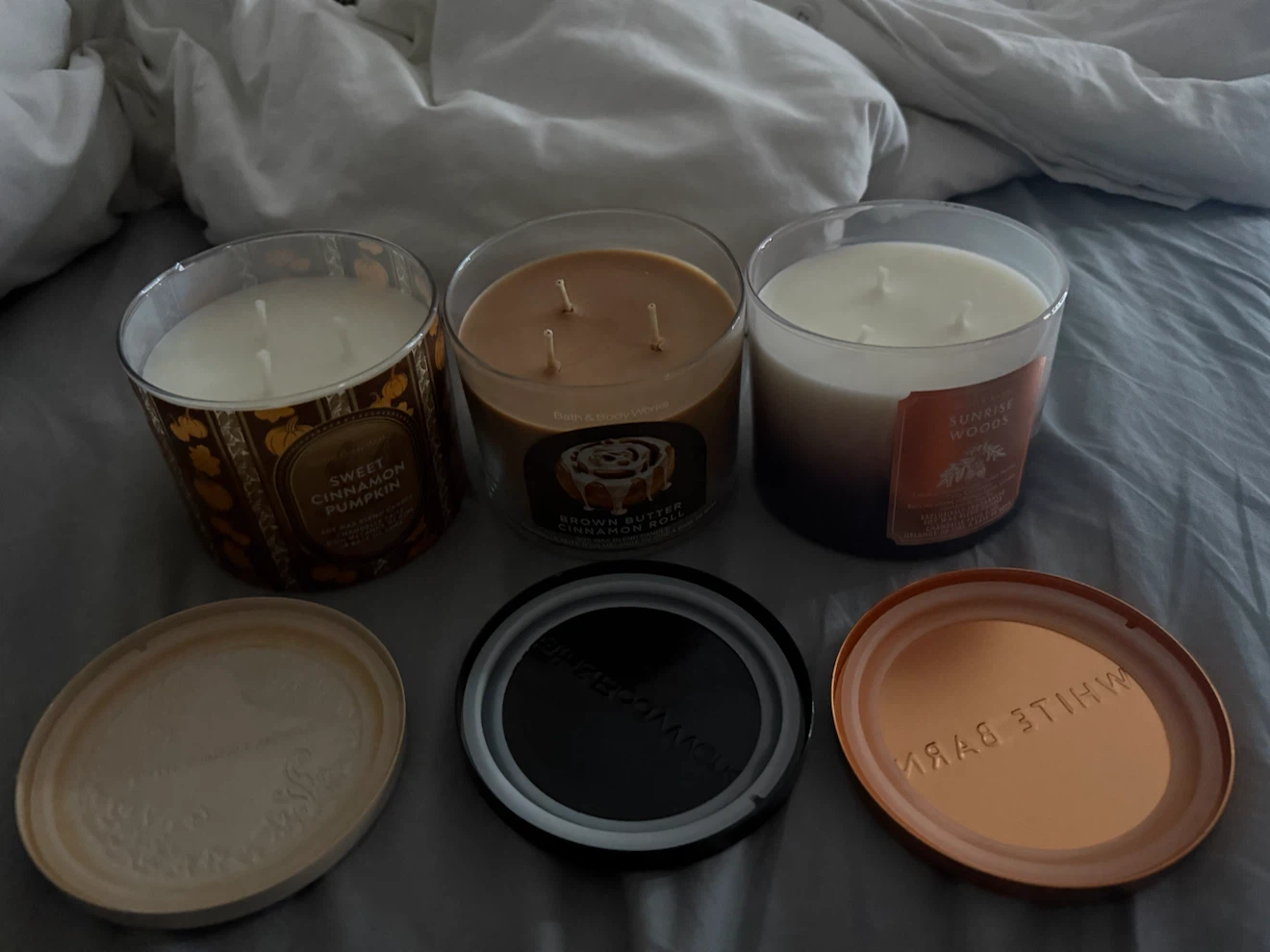 Set of 3 Bath & Body Works 3-Wick Candles