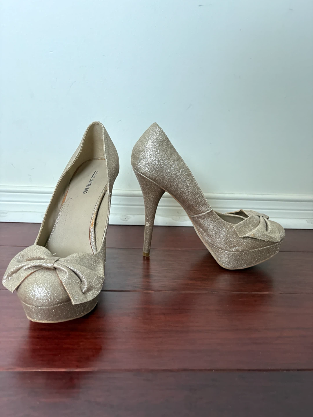 Call It Spring Gold Glitter Heels - photo 3