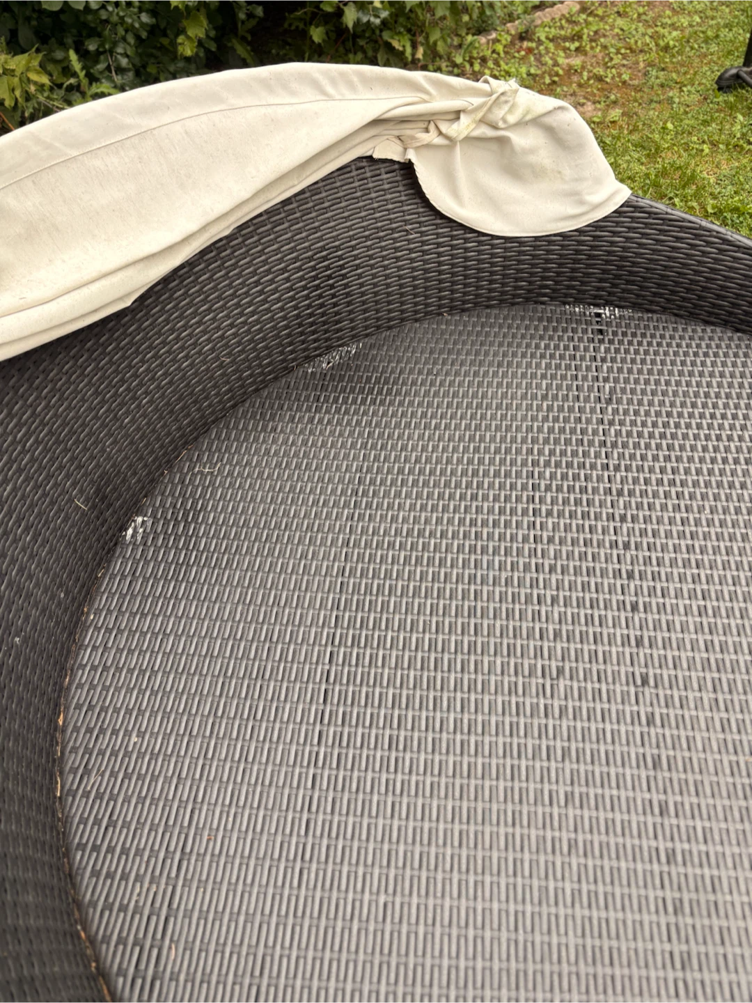 Round Wicker Patio Daybed with Canopy - photo 5