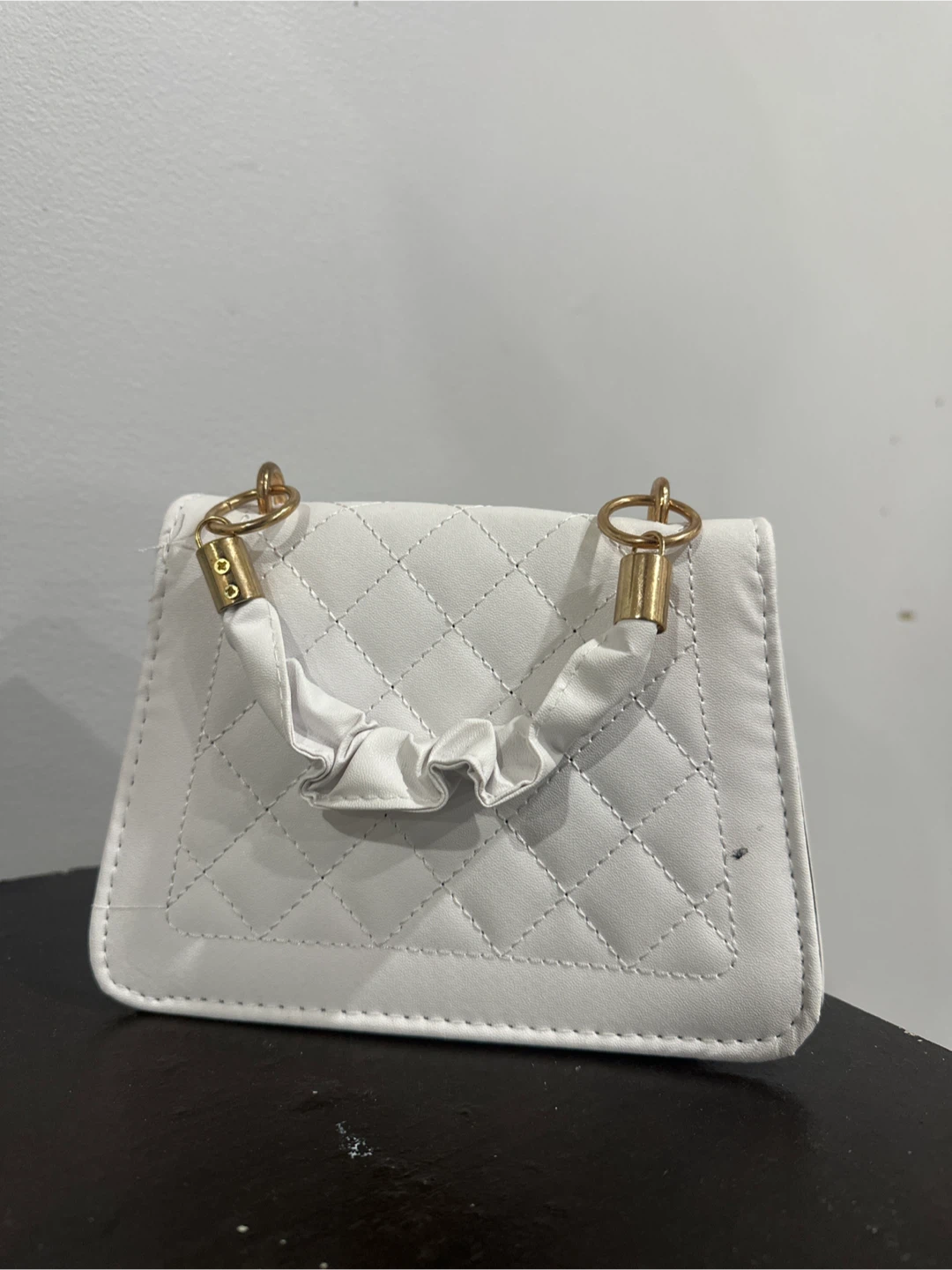 White quilted mini handbag - photo 2