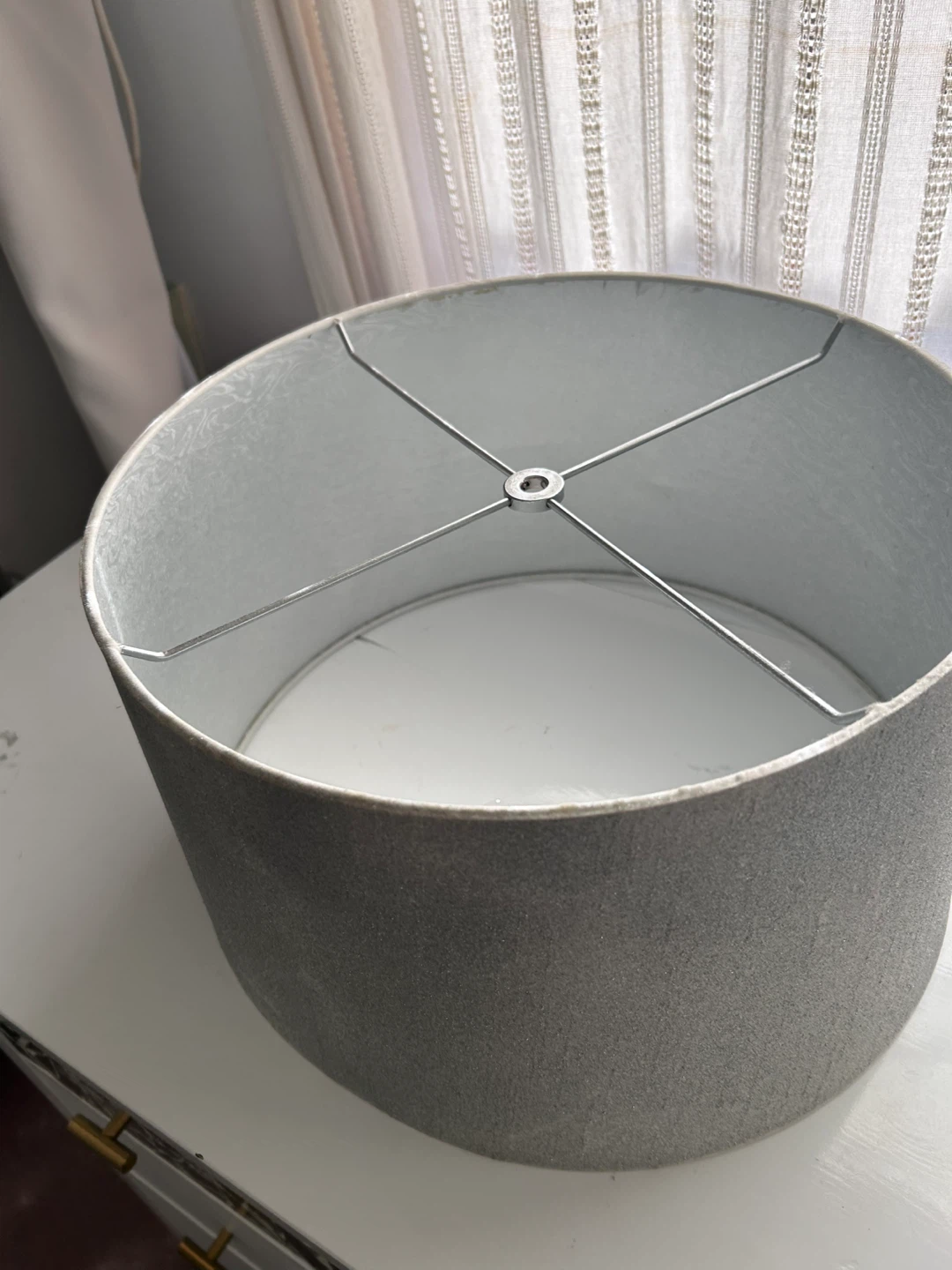 Gray Drum Lamp Shade