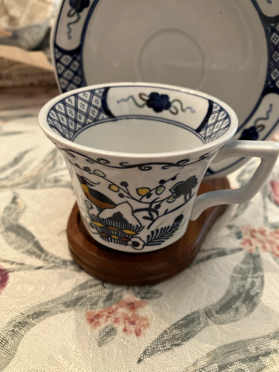 Vintage Wedgewood Porcelain Cup and Saucer Set